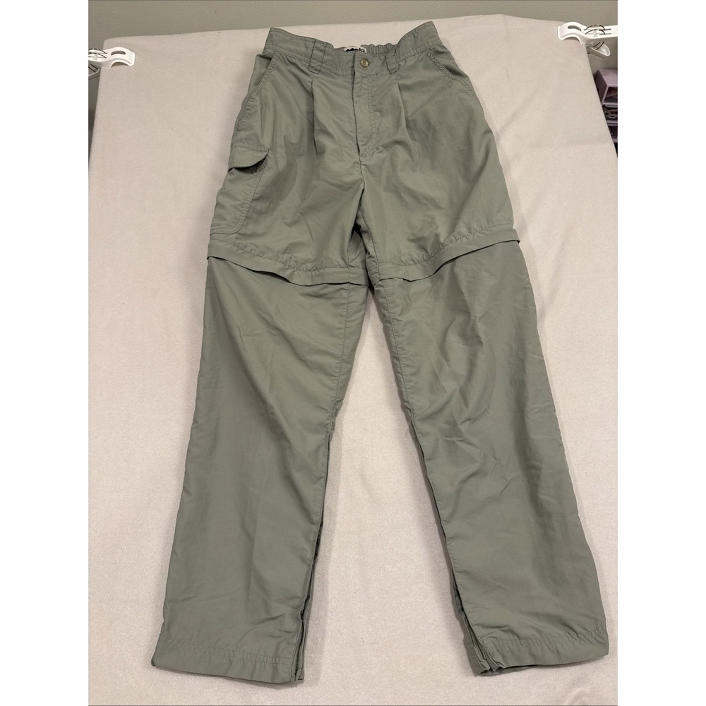 Campmor Women's Trekmor Convertible Cargo Pants Elastic Waist Sz S Camo Gray